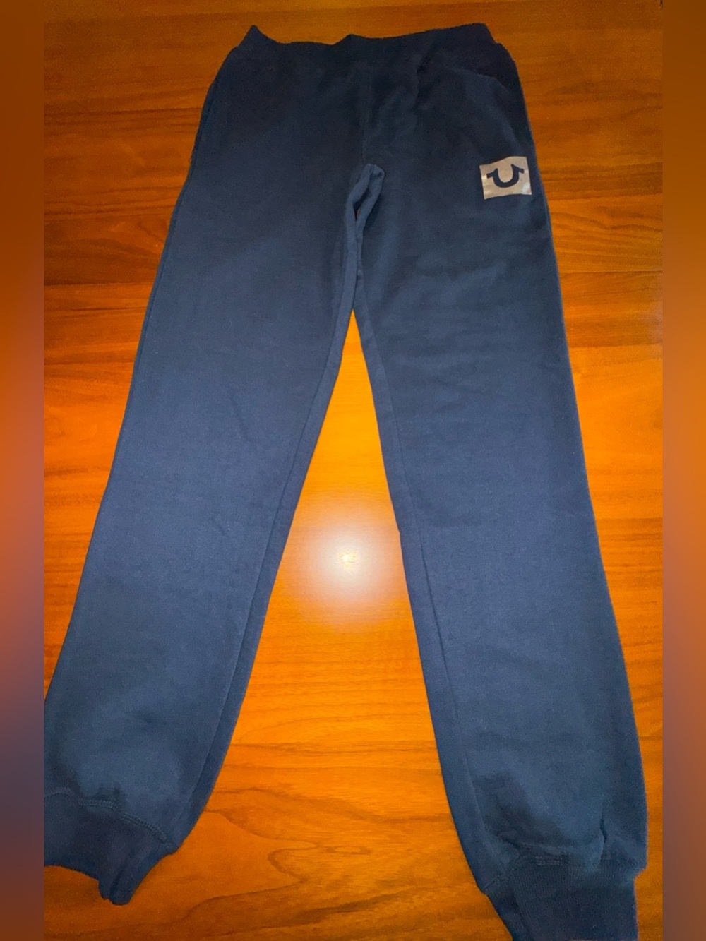 Youth True Religion Navy Blue Joggers with Pockets and Cuffed Legs, Size L. NEW